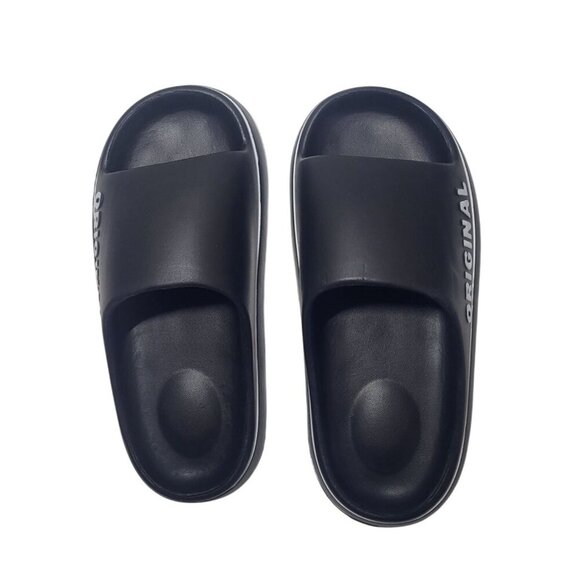 Original Black Slide Sandals Comfortable Slip-On Footwear For Men & Women. - Picture 6 of 7
